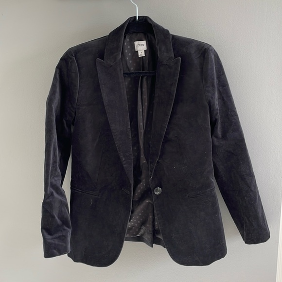 Jcrew velvet one button blazer - Picture 1 of 3